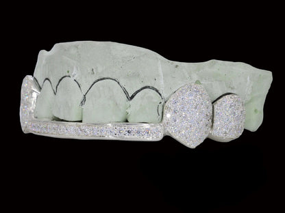 Diamond Fangs & Bar VVS Moissanite Diamond Grillz