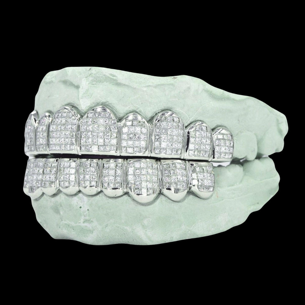Cam Akers Princess Cut Invisible Set Diamond Grillz