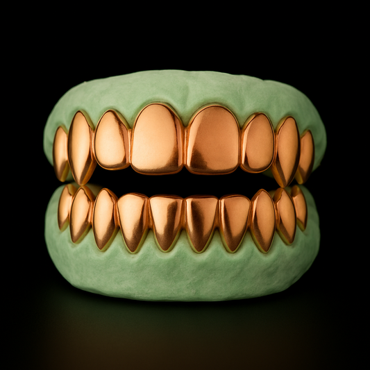 Custom Shark Teeth Gold Grillz
