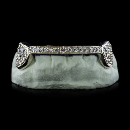 Solid Iced 6 Teeth Connecting Bridge Grillz Bar