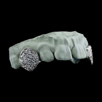 Solid Iced 6 Teeth Connecting Bridge Grillz Bar