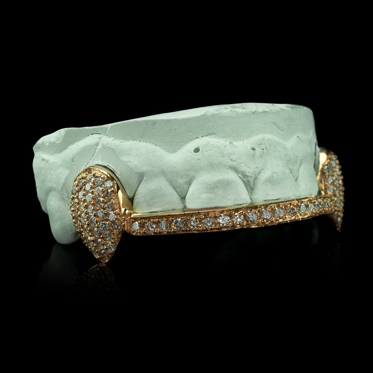 Solid Iced 6 Teeth Connecting Bridge Grillz Bar