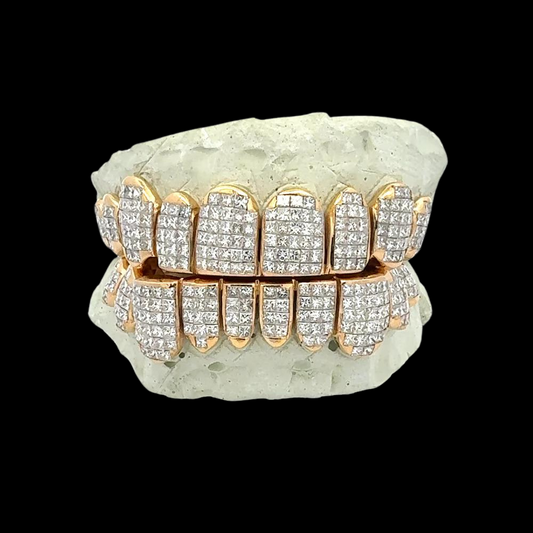 Diamond Grillz Invisible Set Princess Cut - Natural Sii Quality