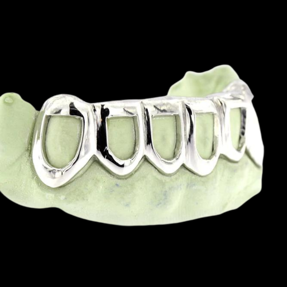 6 Piece Yellow Gold Open Face Grillz