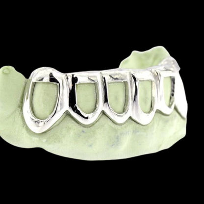 6 Piece Yellow Gold Open Face Grillz