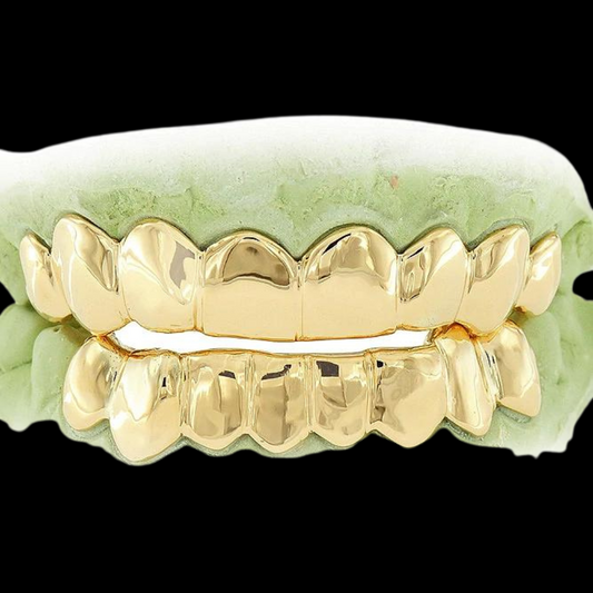 Gold Teeth 6 Top 6 And Bottom 6 Grillz