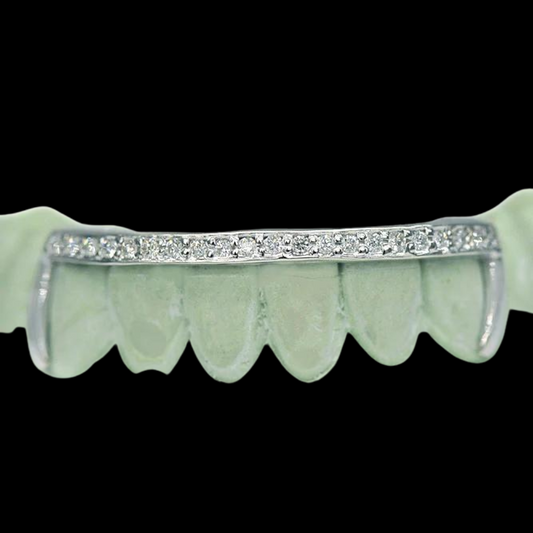 6 Piece Diamond Bar In Prong Grillz