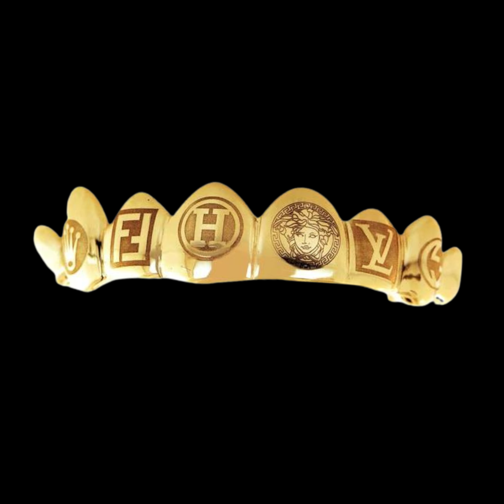 8 Solid 6 Engraved Teeth