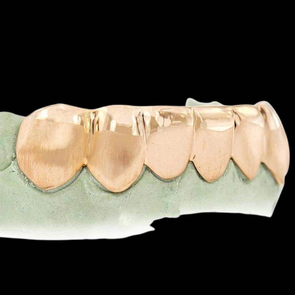 6 Teeth Solid Sand Finish Grillz.