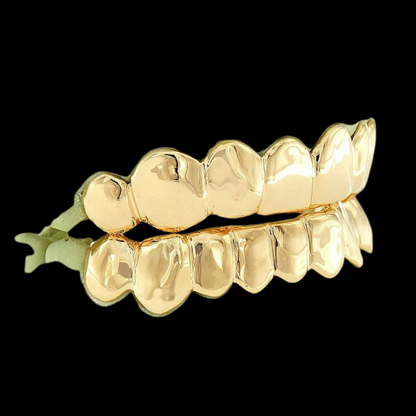 6 Top 6 And Bottom 6 Gold Grillz.