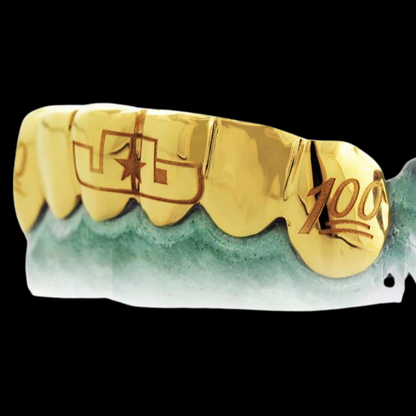 6 Solid 4 Engraved Teeth.