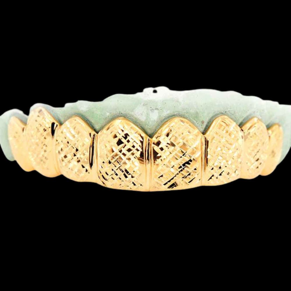 8 Piece Solid Grill With Diamond Cuts.