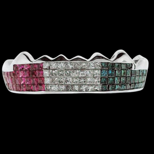 Chingo Bling's Style Princess Cut Invisible Handset Diamond Grillz