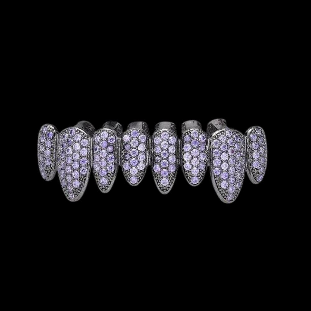 Custom Any Color Gemstone Bussdown (Zig-Zag Setting) Gold Grillz