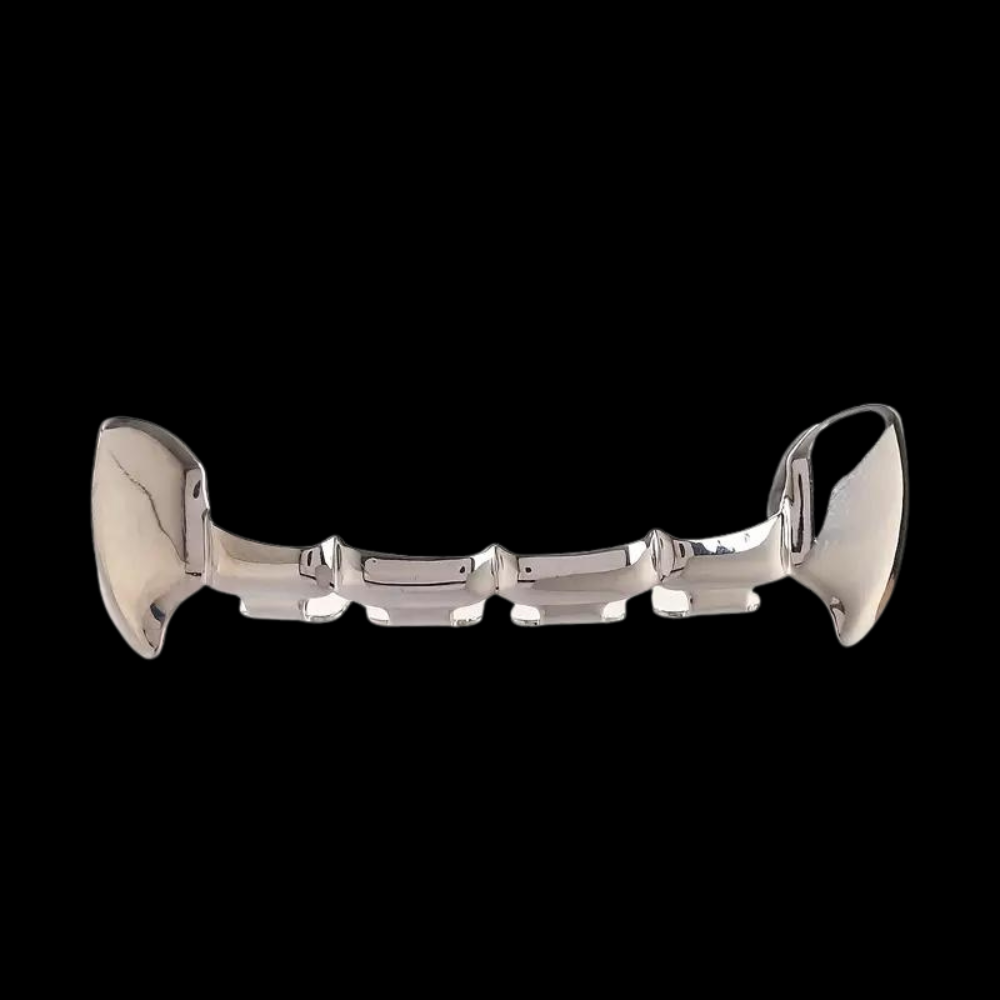 Custom 2 Teeth With Extended Fang Gold Grillz