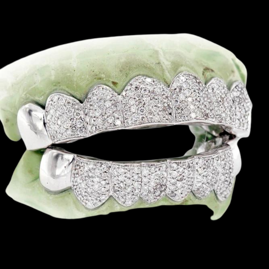 16 Teeth Prong Set Diamond Grillz