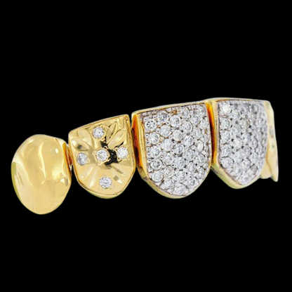 18k Yellow Gold Individual 6 Teeth Grillz