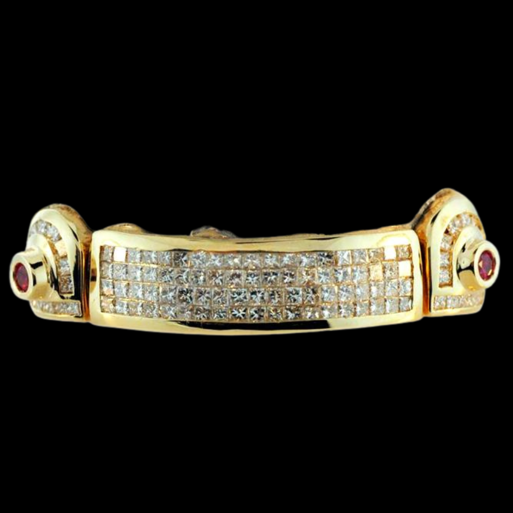 Horizontal Princess Cut Diamond Grillz