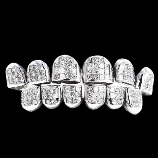 18k Individual Hand Set Diamond Grillz