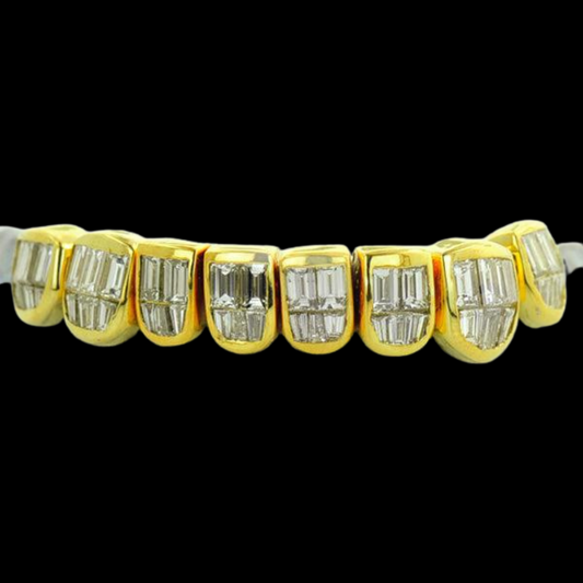 18k Invisible Hand Set Baguette Grillz