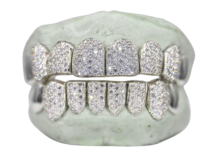 VVS Moissanite 8 On 8 Capped Diamond Grillz