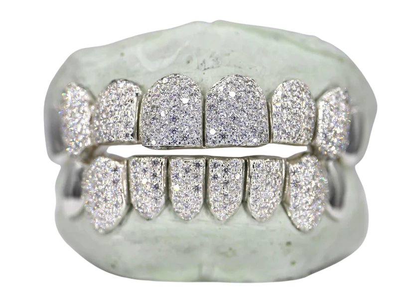 8 on 8 VVS Moissanite Diamond Grillz