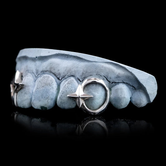 Custom Star Outline Open Face Grillz