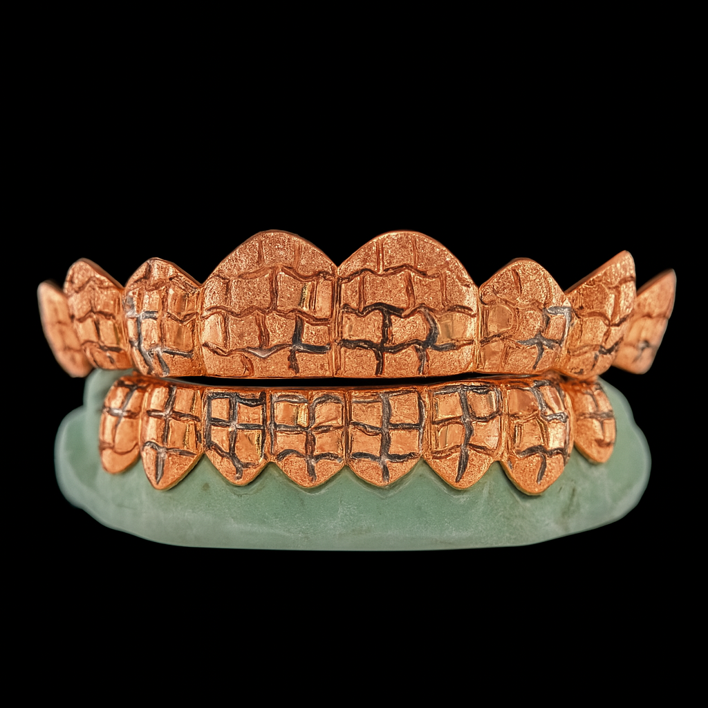 16 Piece Deep Cut Nugget Gold Grillz