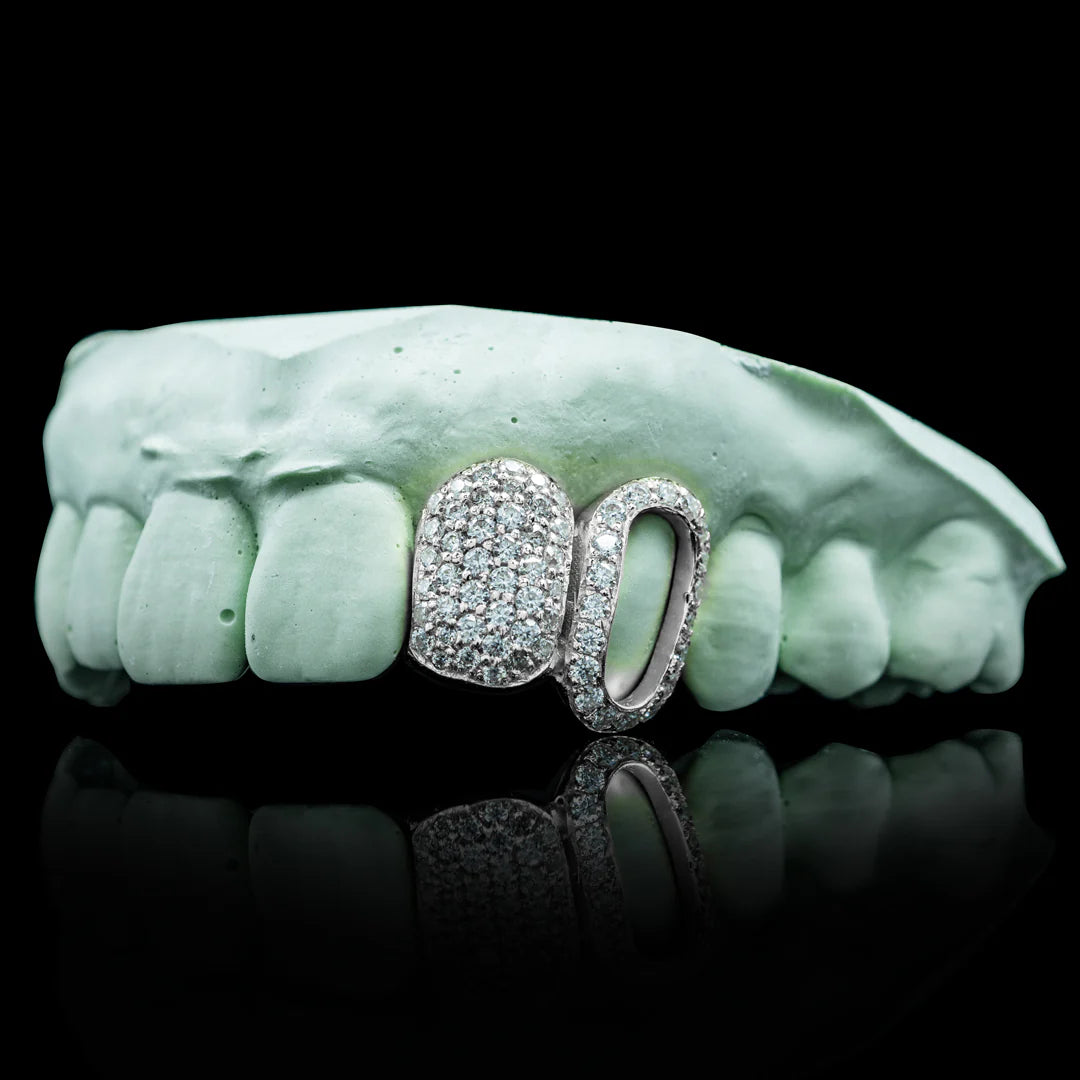 Custom Iced Open Face Double Cap Grillz