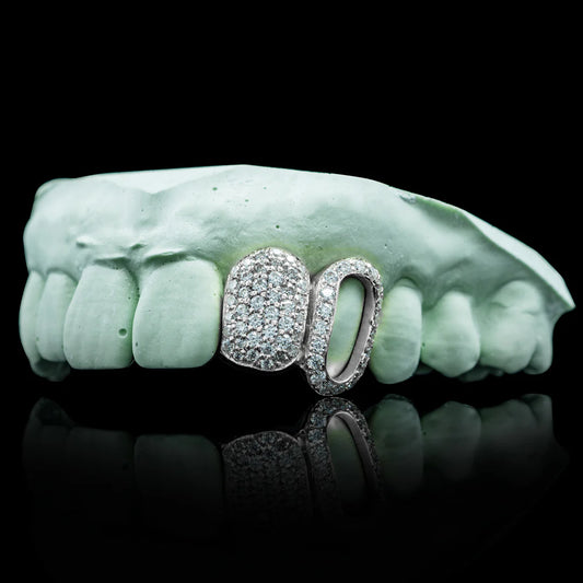 Custom Iced Open Face Double Cap Grillz