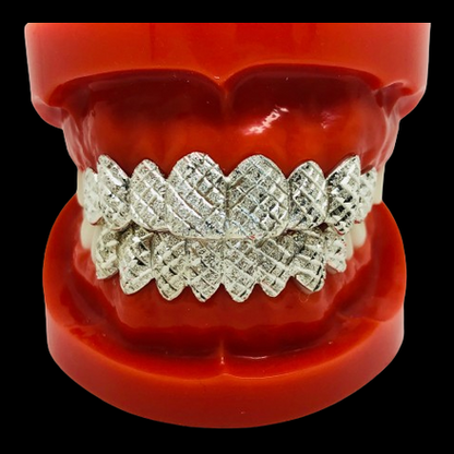 10K Solid Gold Diamond Cut + Dust Grillz