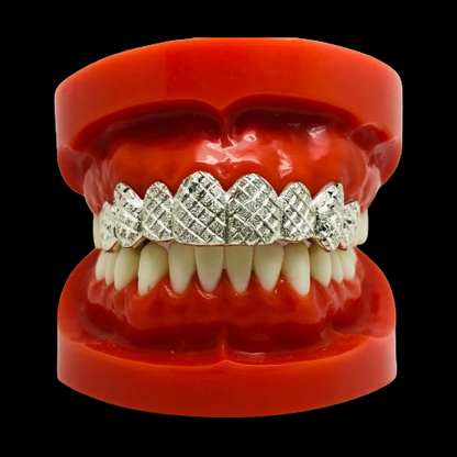 10K Solid Gold Diamond Cut + Dust Grillz