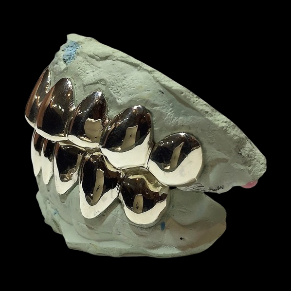 Custom 10K Solid White Gold Custom fit REAL Perm Cut Grillz