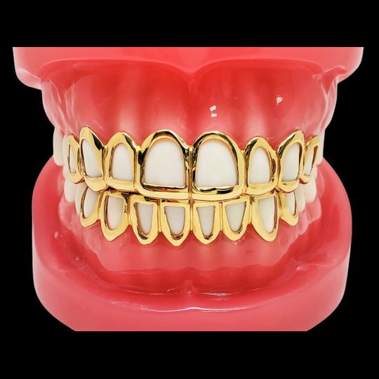 Custom Grillz Solid 10K Gold Open Face Custom Grillz
