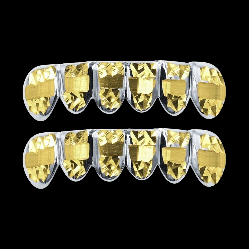 Astute Silver And Yellow Gold Plated Grillz