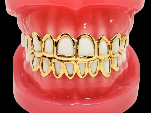 Custom Grillz, Solid 10K Gold Open Face Custom Handmade Grillz